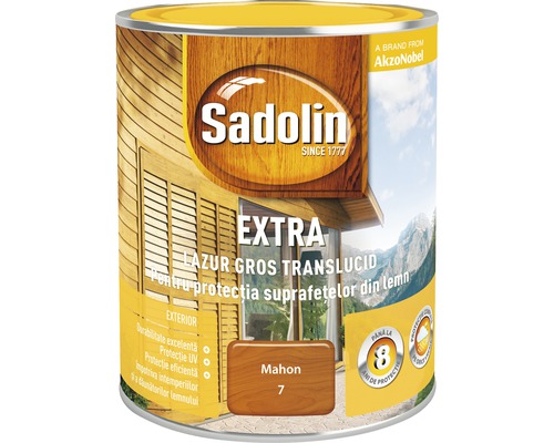 Lazură pentru lemn Sadolin Extra mahon 0,75 l