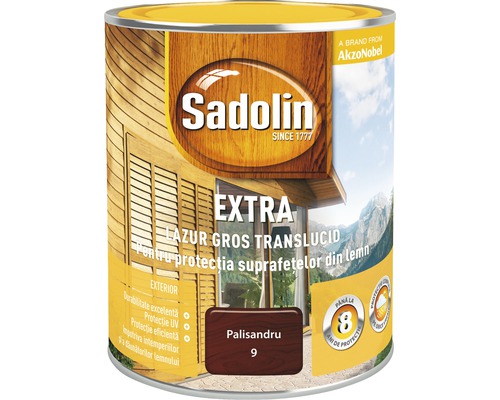 Lazură pentru lemn Sadolin Extra palisandru 0,75 l