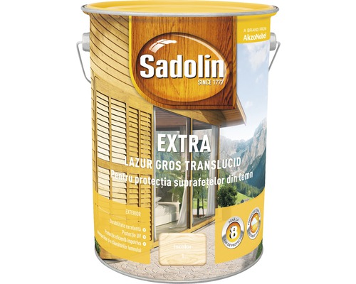 Lazură pentru lemn Sadolin Extra incolor 5 l Sadolin Extra lazură groasă translucidă pentru exterior la cutie