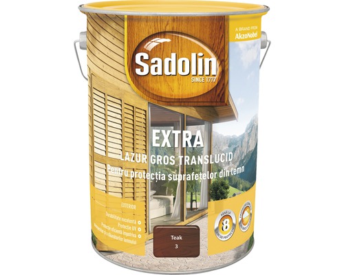 Lazură pentru lemn Sadolin Extra teak 5 l