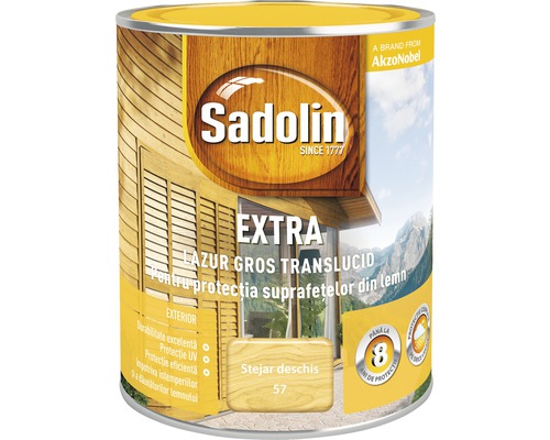 Lazură pentru lemn Sadolin Extra stejar deschis 0,75 l Lazură de lemn Sadolin pentru exterior, stejar deschis