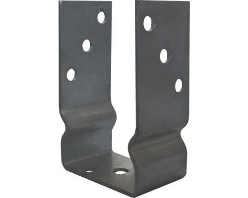 Suport stâlp tip U Kaiserthal 91x150 mm, oțel inoxidabil, fixare în șuruburi Suport metalic pentru stâlp cu găuri pentru fixare