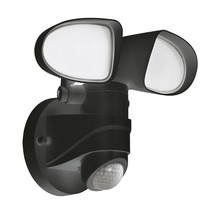Aplică cu LED integrat Pagino 2x6W 1800 lumeni, senzor de mișcare, plastic negru-thumb-0