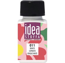 Vopsea textilă Idea Stoffa albă într-o sticlă cu capac negru