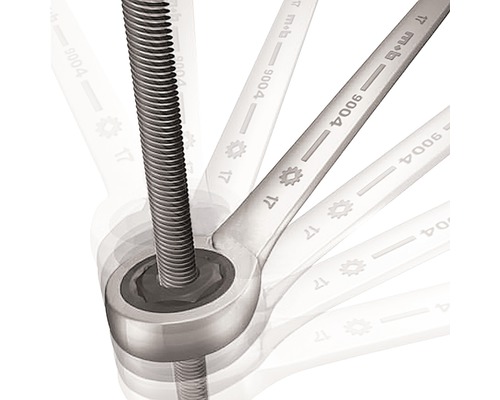 Cheie inelară cu clichet și șurub