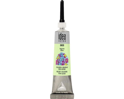 Pastă contur pictură sticlă Idea silver 20 ml