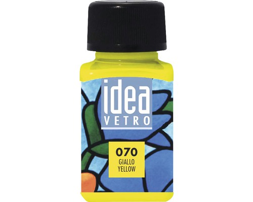 Culoare pentru pictură pe sticlă Idea Vetro 070 Yellow 60 ml