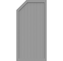 Element de extremitate BasicLine tip E stânga 90 x 180/150 cm, gri argintiu-thumb-0