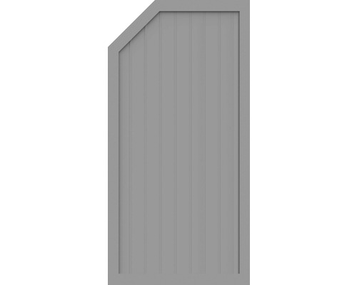 Element de extremitate BasicLine tip E stânga 90 x 180/150 cm, gri argintiu-0