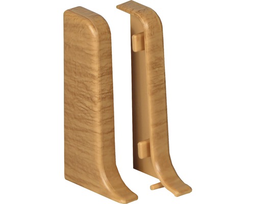 Capăt pentru plintă parchet CF011 cireș 2 bucăți Două capace pentru țevi de încălzire din plastic cu decor de lemn