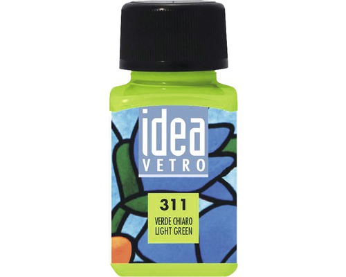 Culoare pentru pictură pe sticlă Idea Vetro 311 Light Green 60 ml