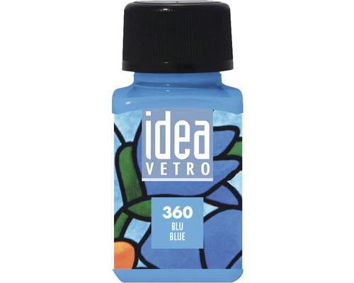 Culoare pentru pictură pe sticlă Idea Vetro 360 Blue 60 ml