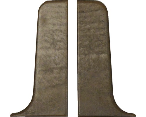 Capăt pentru plintă parchet CF011 nuc 2 bucăți Două unghiuri metalice