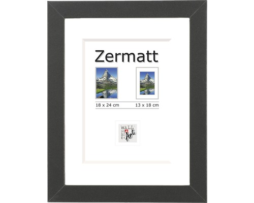 Ramă foto lemn The Wall Zermatt neagră 40x50 cm | HORNBACH