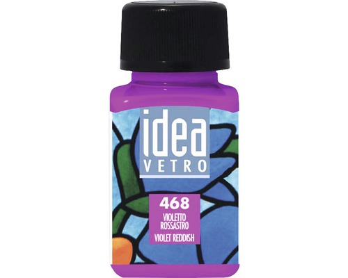 Culoare pentru pictură pe sticlă Idea Vetro 468 Violet Reddish 60 ml
