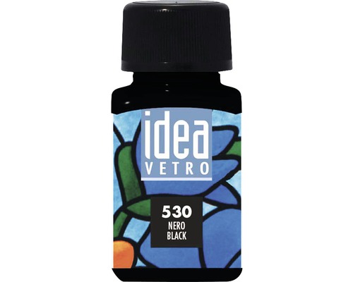 Culoare pentru pictură pe sticlă Idea Vetro 530 Black 60 ml