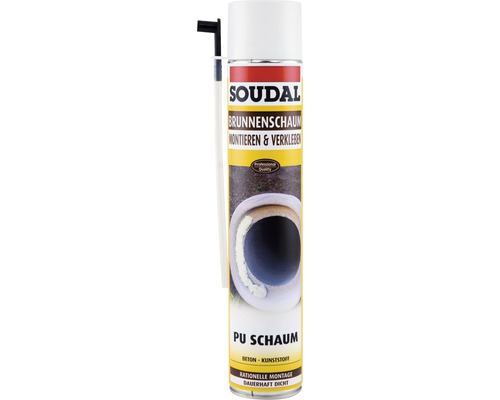 Spumă poliuretanică SOUDAL pentru tuburi de canalizare 750 ml manuală