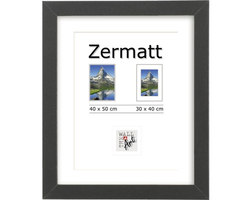 Ramă foto lemn Zermatt neagră 40x50 cm