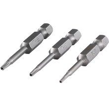 Trei biți Torx T-7, T-8 și T-9