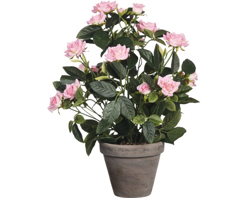Floare artificială Trandafir Ø 25 cm H 40 cm roz