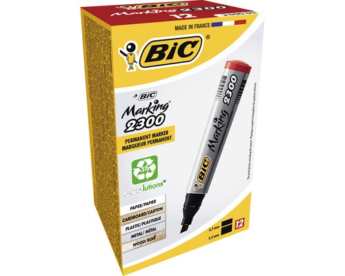 Pachet de markere permanente Bic Marking 2300
