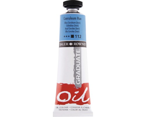 Culoare ulei Graduate 112 Cerulan Blue Hue 38 ml Tub de vopsea de ulei Coeruleum Hue de la marca Daler Rowney Graduate