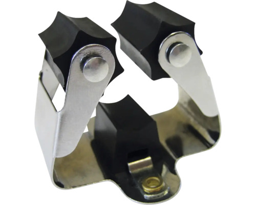 Suport de perete/șină perete cu role și arc Hettich 50x40x50 mm, pentru unelte Suport de scule metalic cu cleme de cauciuc pentru montare pe perete