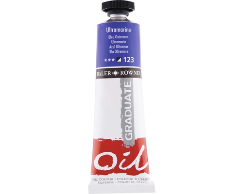Culoare ulei Graduate 123 Ultramarine 38 ml Tub de vopsea de ulei Daler Rowney Graduate Ultramarin
