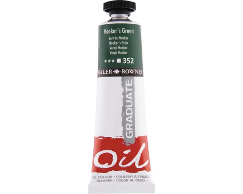 Culoare ulei Graduate 352 Hookers Green 38 ml Tub de vopsea de ulei Hooker''s Green de la Daler Rowney Graduate