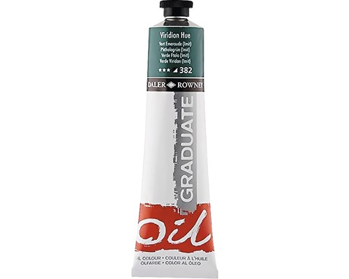 Culoare ulei Graduate 382 Viridian Hue 38 ml Tub de vopsea de ulei Viridian Hue de la Daler Rowney