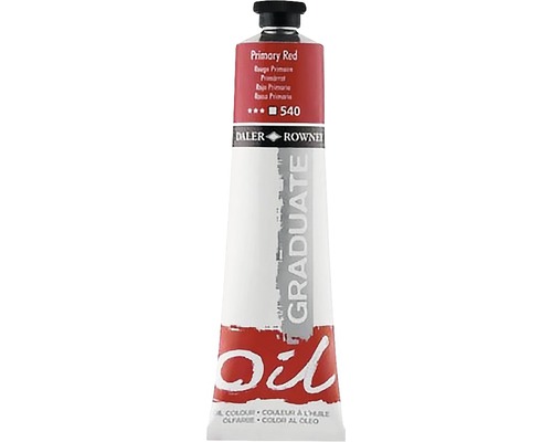 Culoare ulei Graduate 540 Primary Red 38 ml Tub de vopsea de ulei Daler Rowney Roșu Primar