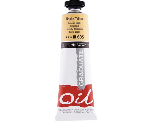 Culoare ulei Graduate 635 Naples Yellow 38 ml Vopsea de ulei în culoarea galben de Neapole de la Daler Rowney