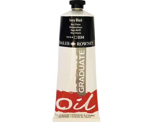 Tub de vopsea de ulei negru fildeș de la Daler Rowney Graduate