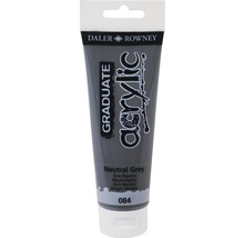 Tub de vopsea acrilică gri neutru marca Daler Rowney Graduate