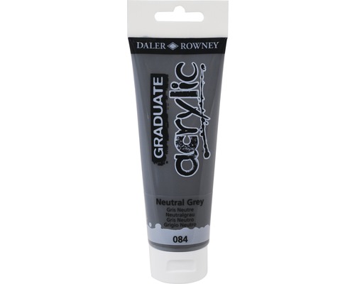 Culoare acrilică Graduate 84 Neutral Grey 120 ml Tub de vopsea acrilică gri neutru marca Daler Rowney Graduate