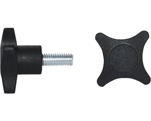 Șuruburi metrice cu 4 aripi de strângere Dresselhaus 10x40 mm 40mm plastic negru, 20 bucăți Șurub cu mâner tip fluture din plastic