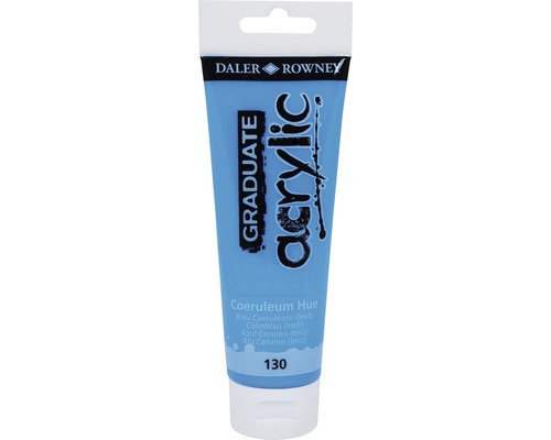 Culoare acrilică Graduate 130 Cerulean Blue Hue 120 ml Vopsea acrilică Daler Rowney Graduate într-un tub
