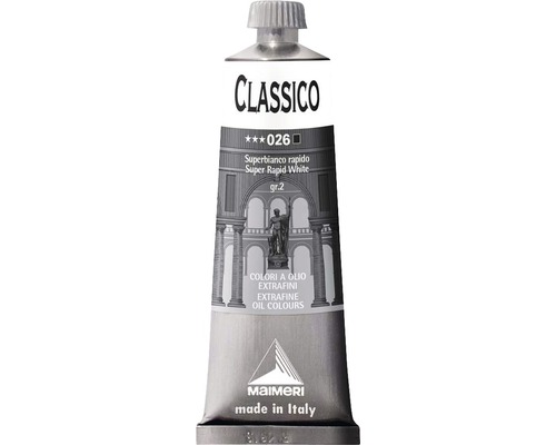 Culoare ulei Classico Maimeri 026 Super Rapid White 60 ml Tub Classico Super Rapid White vopsea de ulei de la Maimeri