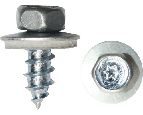 Șuruburi pentru acoperiș cu cap hexagonal Torx și șaibă cauciuc EPDM Dresselhaus 6,5x38 mm oțel zincat, 100 bucăți Șuruburi pentru acoperiș cu cap hexagonal Torx și șaibă cauciuc EPDM Dresselhaus 6,5x38 mm oțel zincat, 100 bucăți
