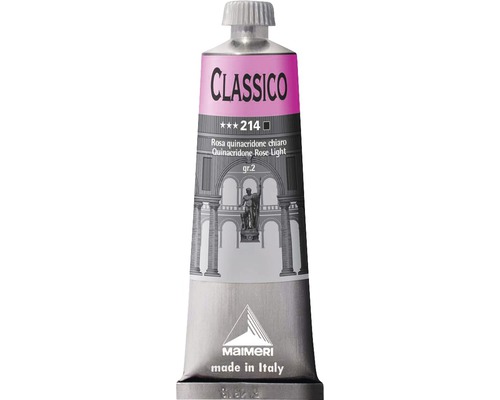 Culoare ulei Classico Maimeri 214 Quinacridone Rose Light 60 ml Tub cu vopsea de ulei Classico, roz chinachidon