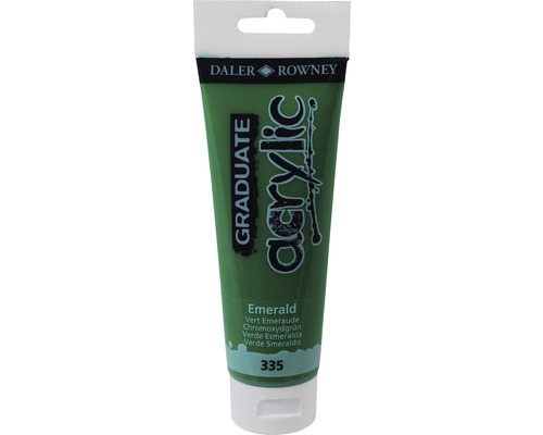 Culoare acrilică Graduate 335 Emerald 120 ml Tub cu vopsea acrilică verde smarald