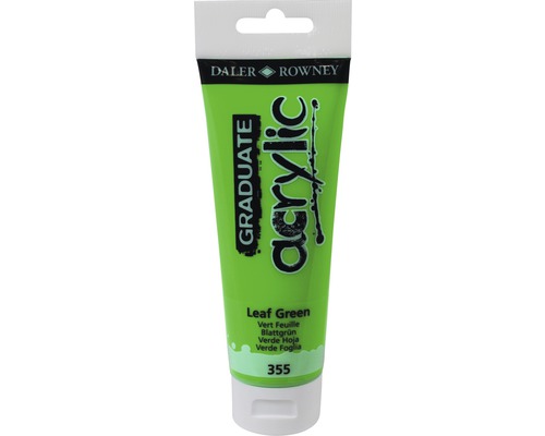 Culoare acrilică Graduate 355 Leaf Green 120 ml Tub de vopsea acrilică verde frunză Daler Rowney Graduate
