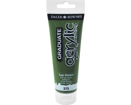 Culoare acrilică Graduate 375 Sap Green 120 ml Tub Daler Rowney Graduate vopsea acrilică verde Sap
