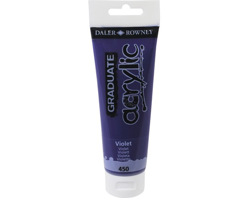 Culoare acrilică Graduate 450 Violet 120 ml Tub de vopsea acrilică violet Daler Rowney Graduate