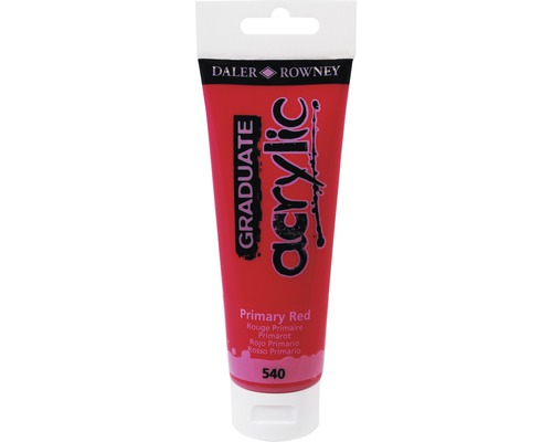 Culoare acrilică Graduate 540 Primary Red 120 ml Tub cu vopsea acrilică roșie