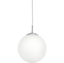 Lampa suspendată cu formă rotundă și abajur alb