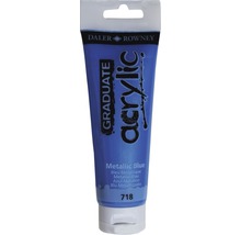 Tub cu vopsea acrilică albastru metalizat marca Daler Rowney Graduate