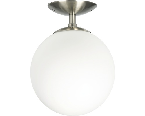 Lumină de tavan cu glob rotund din sticlă albă