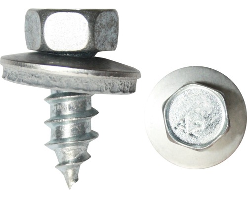 Șuruburi pentru acoperiș & fațade din tablă autofiletante cu cap hexagonal și șaibă cauciuc EPDM Dresselhaus 6,5x32 mm oțel inox A2, 200 bucăți Șuruburi pentru acoperiș & fațade din tablă autofiletante cu cap hexagonal și șaibă cauciuc EPDM Dresselhaus 6,5x32 mm oțel inox A2, 200 bucăți