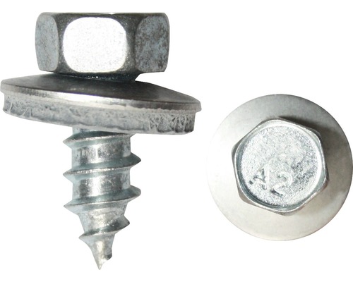 Șuruburi pentru acoperiș & fațade din tablă autofiletante cu cap hexagonal și șaibă cauciuc EPDM Dresselhaus 6,5x45 mm oțel inox A2, 200 bucăți Șuruburi pentru acoperiș & fațade din tablă autofiletante cu cap hexagonal și șaibă cauciuc EPDM Dresselhaus 6,5x45 mm oțel inox A2, 200 bucăți